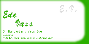 ede vass business card